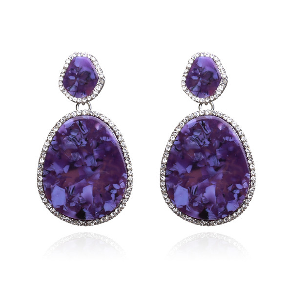 Cercei casual dama cu pietre in mai multe culori