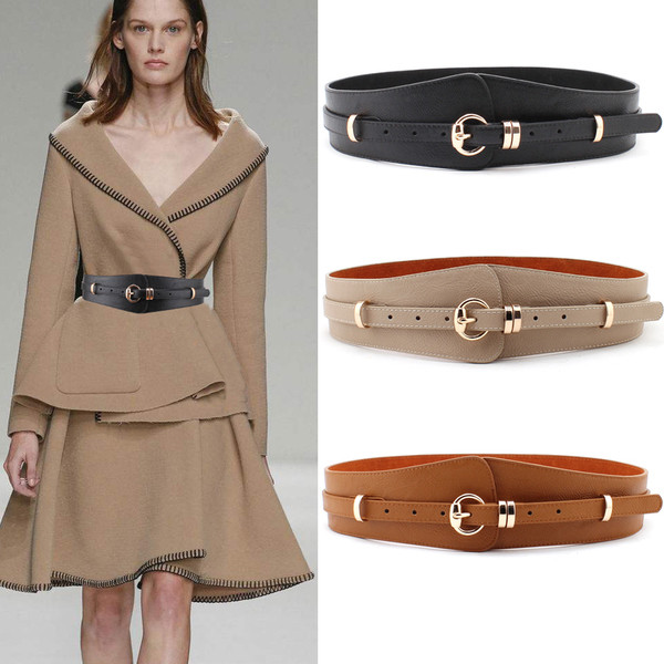 Modern női öv széles modell eko bőrből több színben