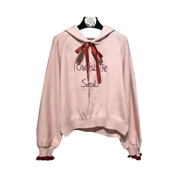 Egyedi női pulóver kapucnival és felirattal három színben