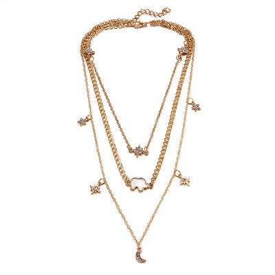 Modern női nyaklánc két színben