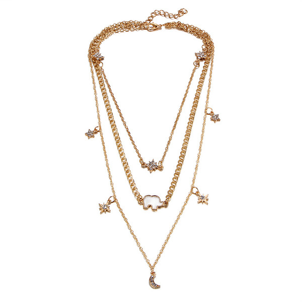 Modern női nyaklánc két színben