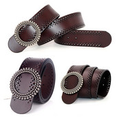 Cureaua de dama moderna cu catarama rotunda in mai multe culori