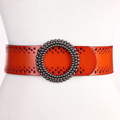 Cureaua de dama moderna cu catarama rotunda in mai multe culori