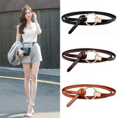 Cureaua subtire de dama eleganta cu catarama interesanta cu mai multe culori