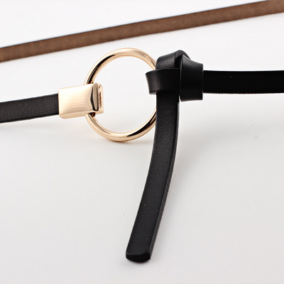 Cureaua subtire de dama eleganta cu catarama interesanta cu mai multe culori