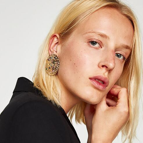 Cercei casual dama cu pietre colorate