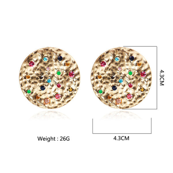 Cercei casual dama cu pietre colorate