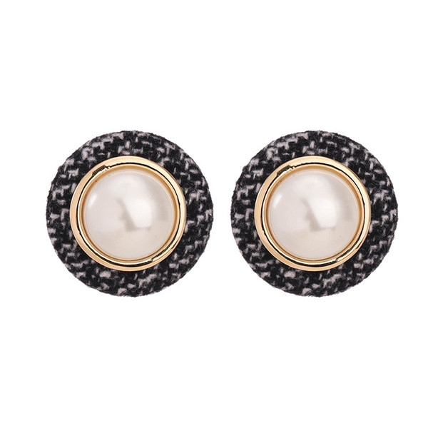 Cercei casual dama cu perle in doua culori