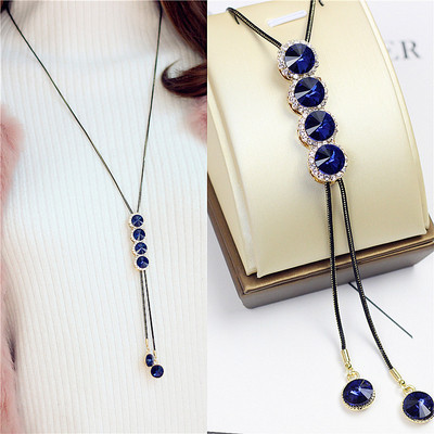 Női nyaklánc többféle modellben, színes kövekkel