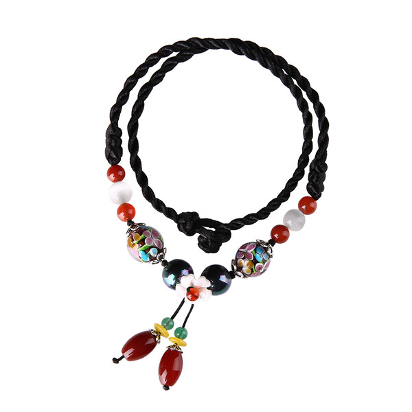 Γυναικείο κολιέ με έγχρωμες πέτρες