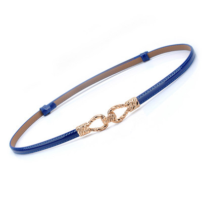 Κομψή λεπτή γυναικεία ζώνη με μεταλλική πόρπη σε διάφορα χρώματα