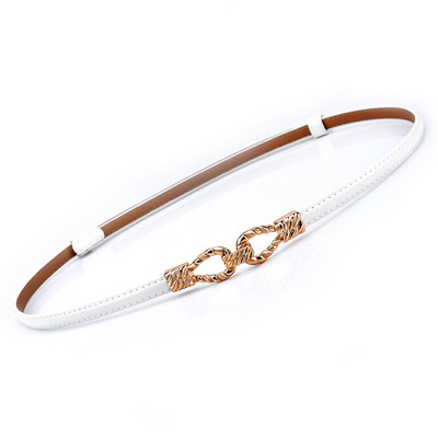 Κομψή λεπτή γυναικεία ζώνη με μεταλλική πόρπη σε διάφορα χρώματα