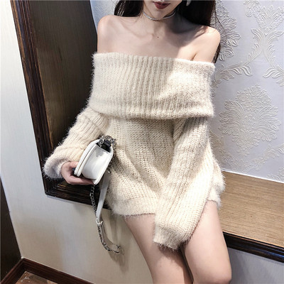 Απαλό γυναικείο πουλόβερ με ανοιχτούς ώμους σε διάφορα χρώματα