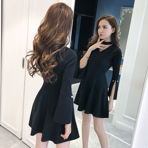 Stílusos női bársonyruha két színben