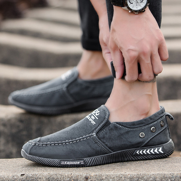 Mocasini casual barbatesti cu inscriptie in doua culori