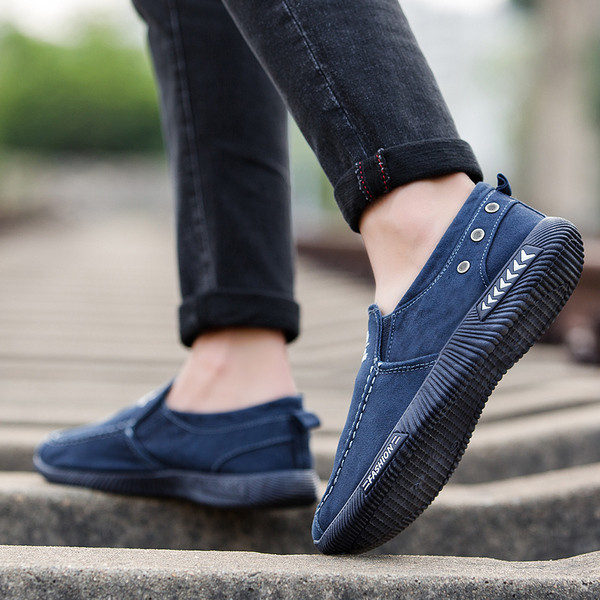 Mocasini casual barbatesti cu inscriptie in doua culori