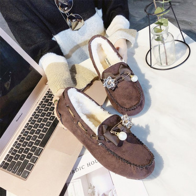 Γυναικεία κομψά μοκασίνια  με διακοσμητική κορδέλα σε τέσσερα χρώματα