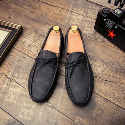 Ανδρικά κομψά μοκασίνια με δεσμούς σε τρία χρώματα