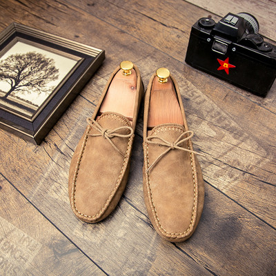 Ανδρικά κομψά μοκασίνια με δεσμούς σε τρία χρώματα