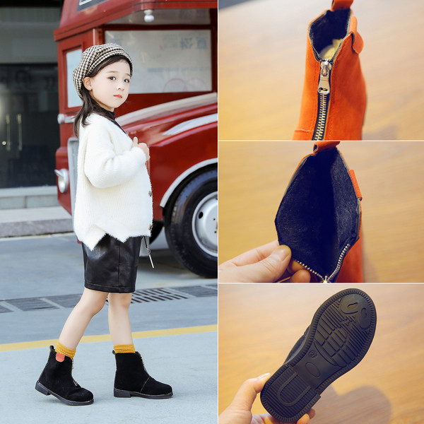 Többféle színben cipzáras alkalmi gyerekcsizma lányoknak