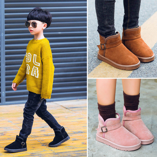 Öko velúrból készült gyerekcsizma puha béléssel és csattal három színben