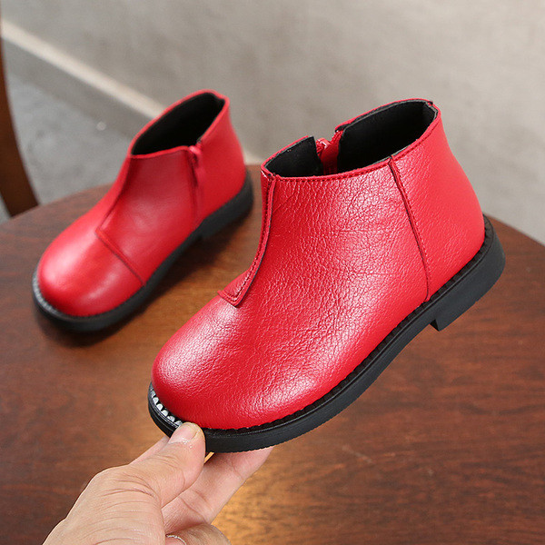 Eko bőrből készült sima gyerekcsizma modell három színben