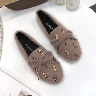 Γυναικεία κομψά μοκασίνια με κορδέλα σε δύο χρώματα