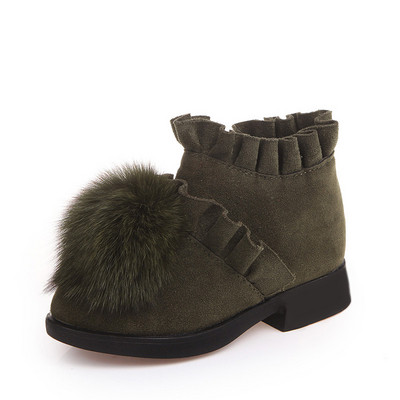 Öko velúrból készült modern lány gyerekcsizma pehely elemmel több színben