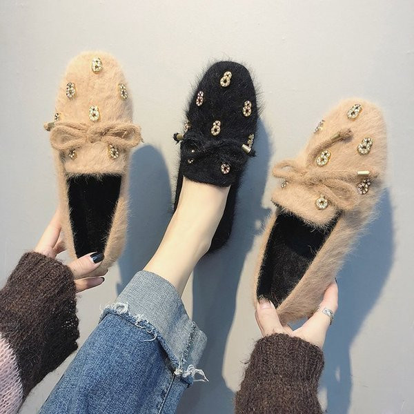 Női mokaszin puha béléssel, fekete és barna színben