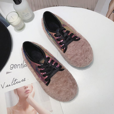 Κομψά γυναικεία μοκασίνια με δεσμούς σε τρία χρώματα