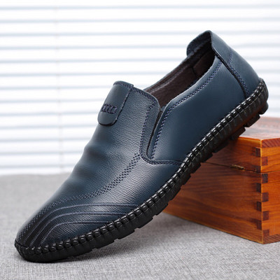 Comfortable men`s moccasins made of eco leather in three colors