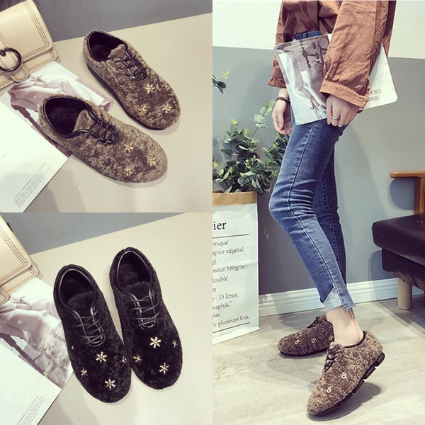 Γυναικεία μοκασίνια με κορδόνια σε μαύρο και καφέ χρώμα