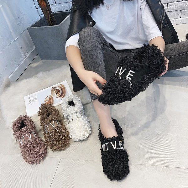 Női modern mokaszinok négy színben felirattal