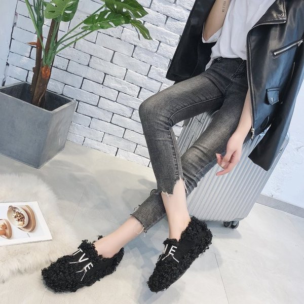 Női modern mokaszinok négy színben felirattal