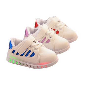 Παιδικά φωτισμένα πάνινα παπούτσια σε τρία χρώματα κατάλληλα για αγόρια και κορίτσια