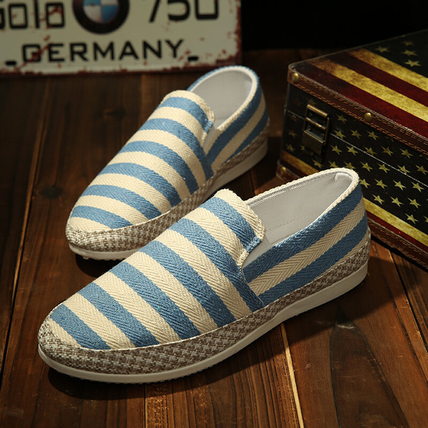 Καθημερινά ριγέ ανδρικά μοκασίνια σε τρία χρώματα