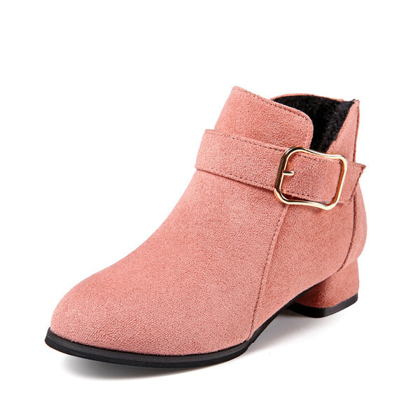 Ghete moderne pentru copii pentru fete din piele intoarsa ecologica in negru, rosu si roz