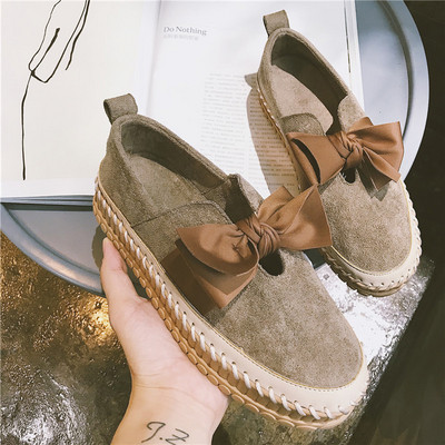 Γυναικεία μοκασίνια με κορδέλα σε δύο χρώματα