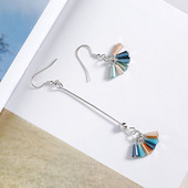 Καθημερινά  χρωματιστά σκουλαρίκια γυναικεία - σύντομο μοτίβο