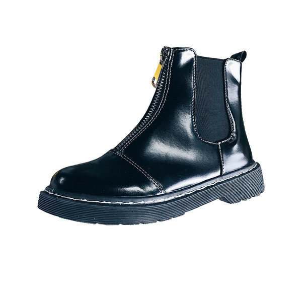 Γυναικείες μπότες μαύρες με φερμουάρ