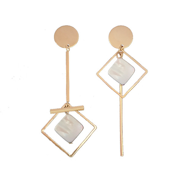 Стилни дамски небрежни обеци в два цвята