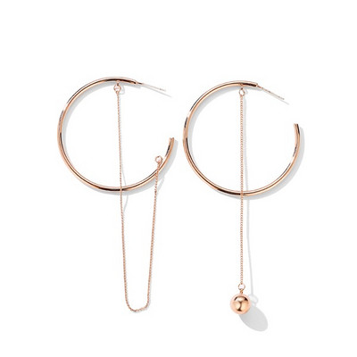 Γυναικεία casual σκουλαρίκια με πέρλες σε χρυσό χρώμα