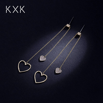 Μοντέρνα γυναικεία μακρύ σκουλαρίκια με δύο τύπους στερέωσης