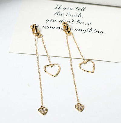 Μοντέρνα γυναικεία μακρύ σκουλαρίκια με δύο τύπους στερέωσης