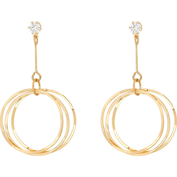 Egyszerű női kerek fülbevaló két színben