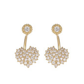 Κομψά μικρά σκουλαρίκια σε σχήμα καρδιάς