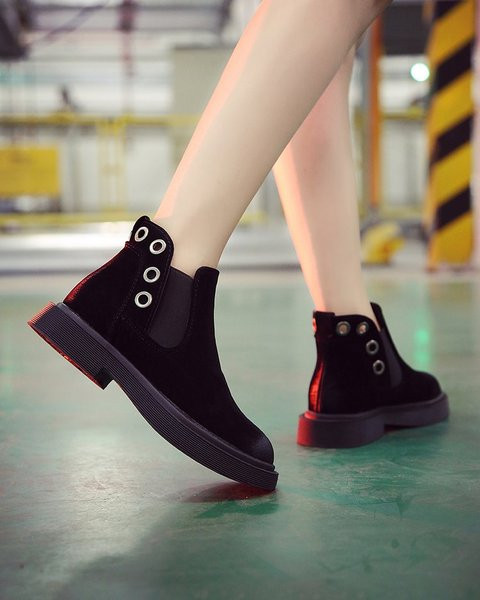 Γυναικείες μπότες με μαλακή επένδυση σε δύο χρώματα