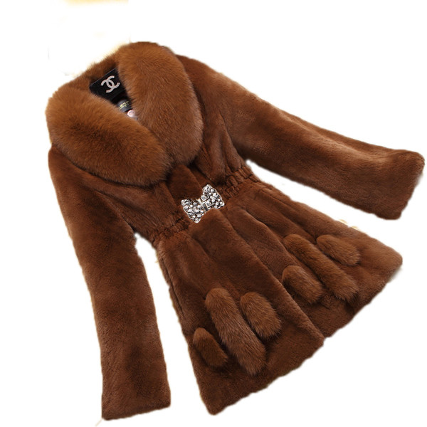 Ново дамско пухено зимно палто с катарама - 4 различни модела в бяло, черно, виненочервено, кафяво