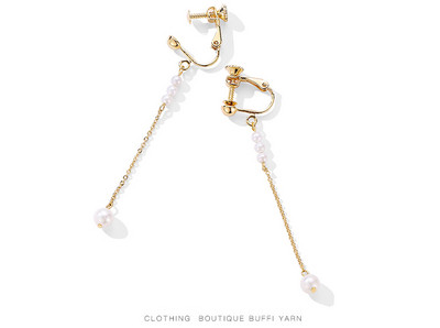 Μοντέρνα γυναικεία σκουλαρίκια - πέρλες