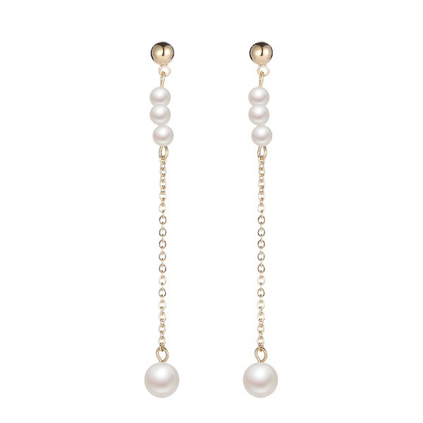 Μοντέρνα γυναικεία σκουλαρίκια - πέρλες